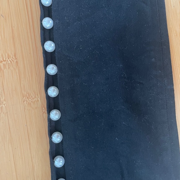 Laurence & Chico | Pearl embellished black mid-rise jeans - Picture 5 of 6